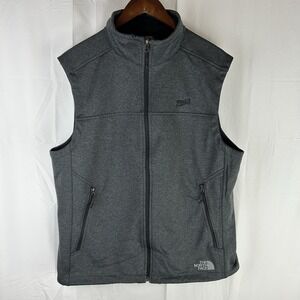 The North Face Vest Mens‎ L Gray Full-Zip Ridgewall Windwall Outdoors Pockets